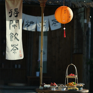 极速围炉煮茶户外专用场景装饰挂布D得闲饮茶背景布氛围感可定制