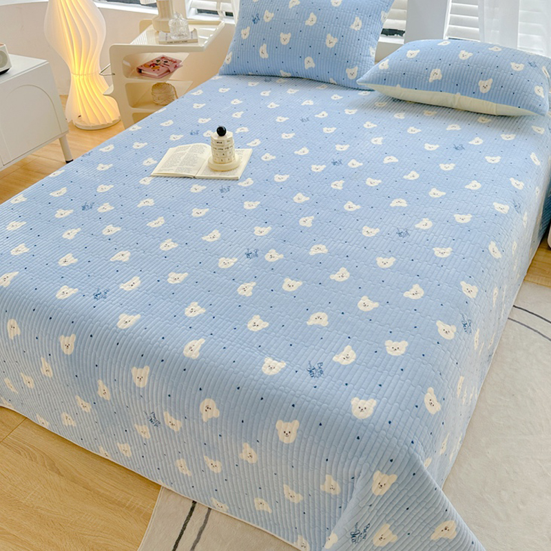 极速冬季保暖牛奶绒床盖单件防滑珊瑚绒床单三件套加厚V床铺盖202