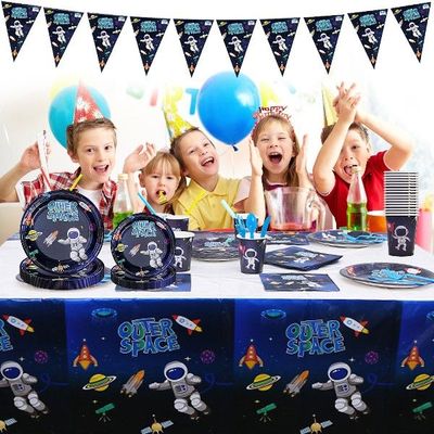 极速Astronaut Party Tabsleware Set 112Pcs Reusable Outer Spa
