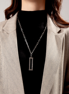 极速毛衣链女潮个性网红装饰韩版休闲搭卫衣项M链2021年钛钢不掉