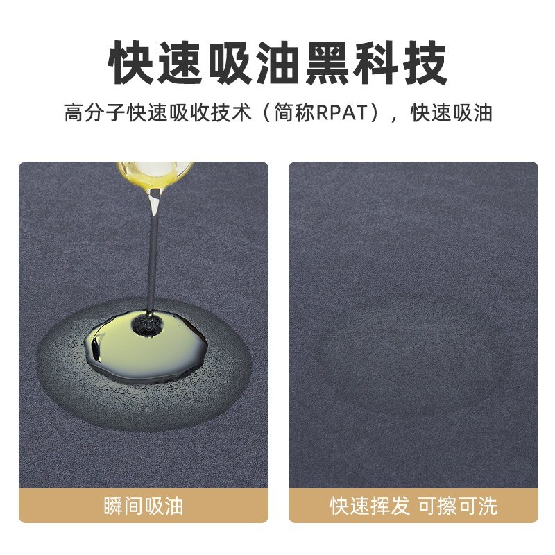 极速厨房地垫可擦免清洗耐t脏脚垫家用长条防滑吸油吸水防油防水