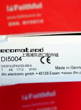 极速IFM DI5004 易福门全新速度监控感测器S DIA301议价