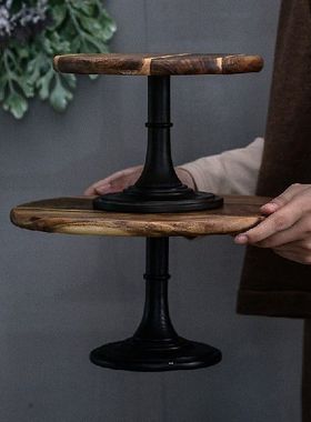 极速S M L Wood Cake Stands High FeDet Cupcake Display Plates