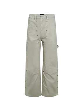 OKME春秋季新款美式复古字母休闲裤男女长裤