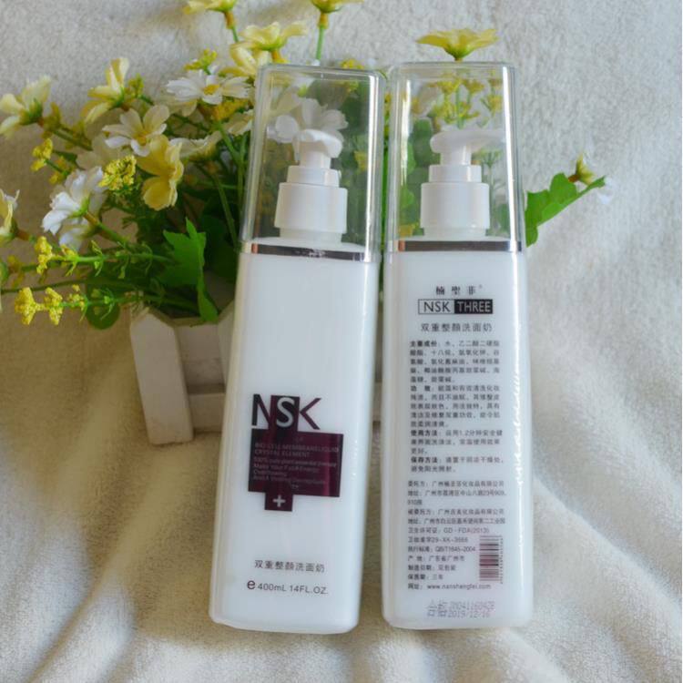 楠圣菲双重整颜洗面奶 温和微泡洁面乳洗颜400mlNSK040