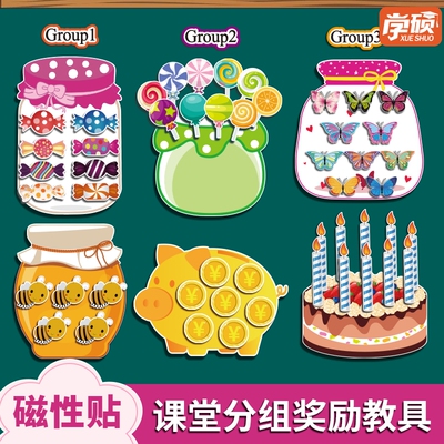 水果糖果蜜蜂奖励机制磁性黑板贴