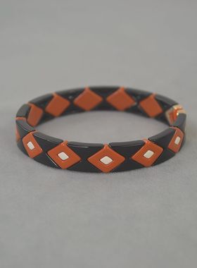 极速铁锈红菱l形 RA   搪瓷 手镯