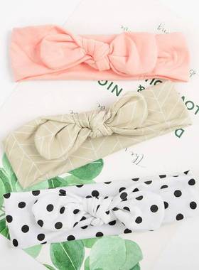 极速3 Pcs/Set Floral Bows Ba Headband Dot Bowknot HaZarband