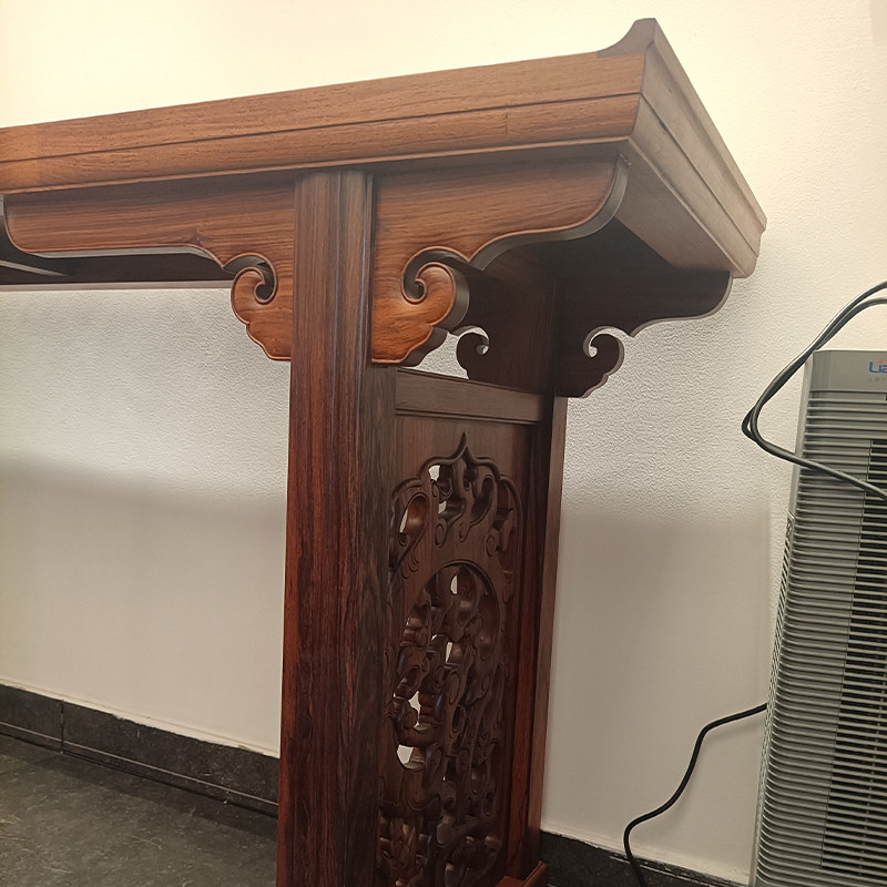 极速明式云头纹翘头案图纸红木条案D木工制作图纸明清古典家俱cad