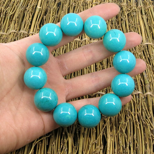 极速天然绿松石手串原矿手链项链佛珠F圆珠散珠原石金刚星月菩提