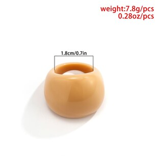 极速~Jewelry simple geometry macarone cJolor arc ring cool w