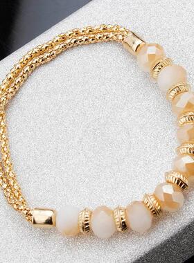 极速-New ins style personality fashionI mesh chain champagne