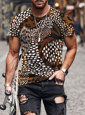 极速Leopard print seriess 3D Print T Shirt Unisex Fashion Ca