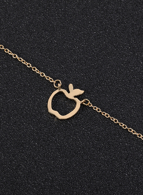 极速Hollow Outline Funny GeometrCic Cute Fruit  Charm Chain