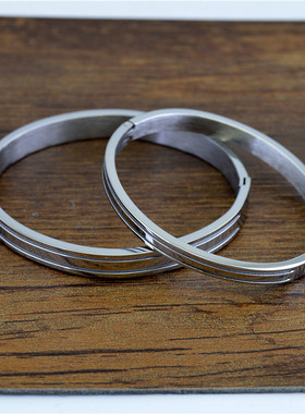 极速欧美镂空双线情侣手环钛v钢男士女式英文手镯外贸时尚配饰品S