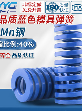 出口品质模具蓝色弹簧高品质弹簧钢65Mn弹簧TF高强度扁线矩形弹簧