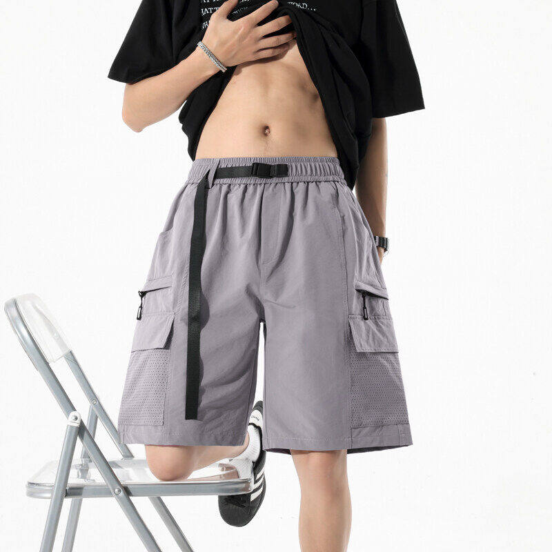 2025夏季新款青少年薄款工装裤潮牌男生初高中学生百搭款休闲短裤,男装,短裤,淘宝优惠券,粉丝福利购,淘宝优惠卷