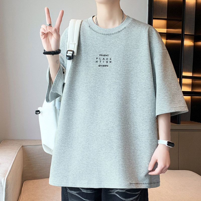 2026重磅夏季新款青少年t恤青少年个性有型韩系印花设计百搭短袖