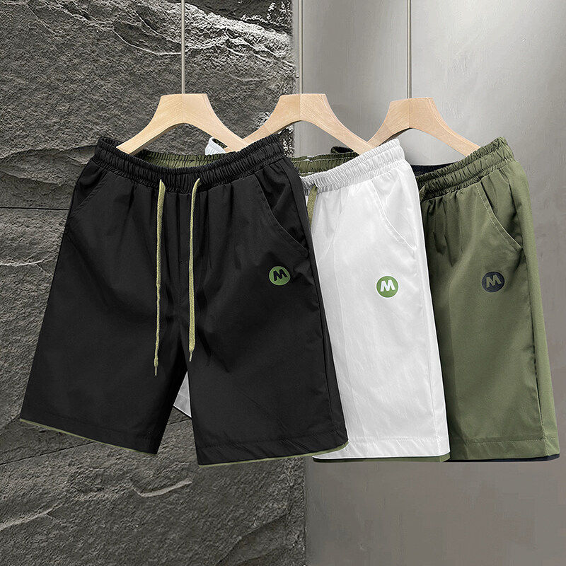 夏季新款青少年2025时尚潮牌五分裤宽松撞色设计男生百搭款短裤,男装,短裤,淘宝优惠券,粉丝福利购,淘宝优惠卷