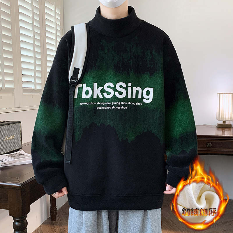 半高领奥粒绒青少年卫衣男高级感