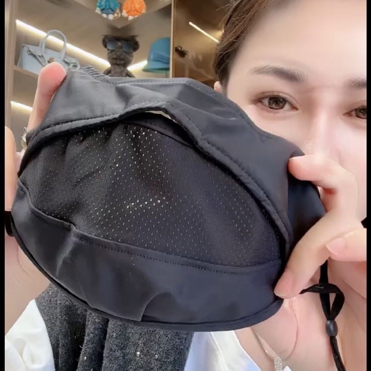 夏季冰丝透气防晒口罩女全脸护眼角防紫外线夏天薄款跑步遮阳面罩