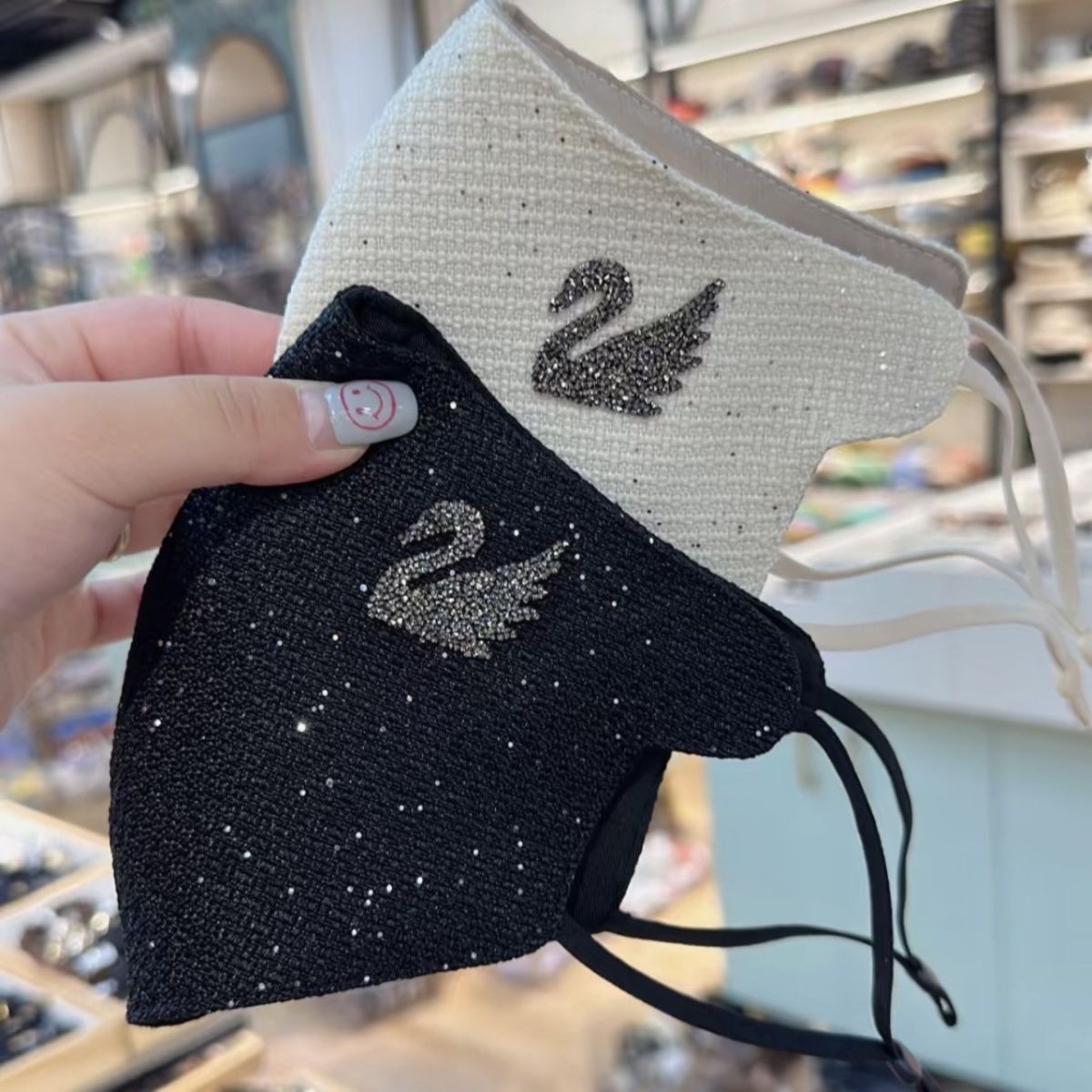 网红同款小香风天鹅口罩保暖透气可水洗可调节