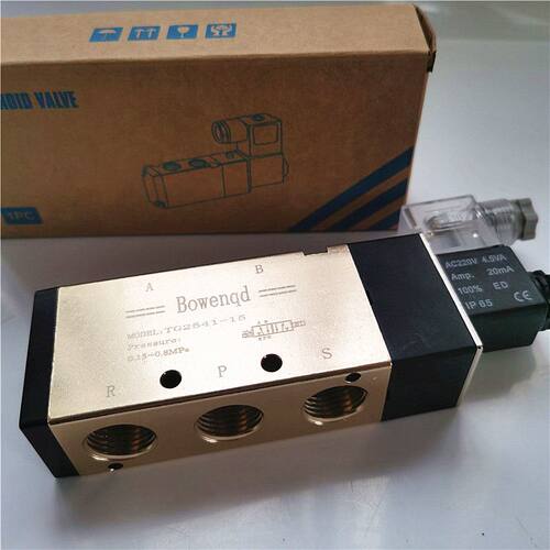 电磁阀TG2541-15 AC220V DC24V二位五通4分G1/2气动换向控制阀