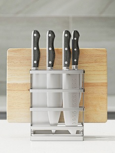 新高档304不锈钢刀架砧板架锅盖架菜板刀座多功能接水盘厨房收品