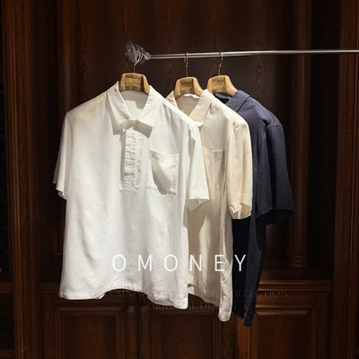 OMoney天丝亚麻松弛感POLO衫