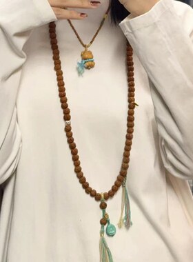 新品天然金刚菩提108颗搭配磷镁矿无相佛 扎基拉姆Q 牛骨 橄榄核