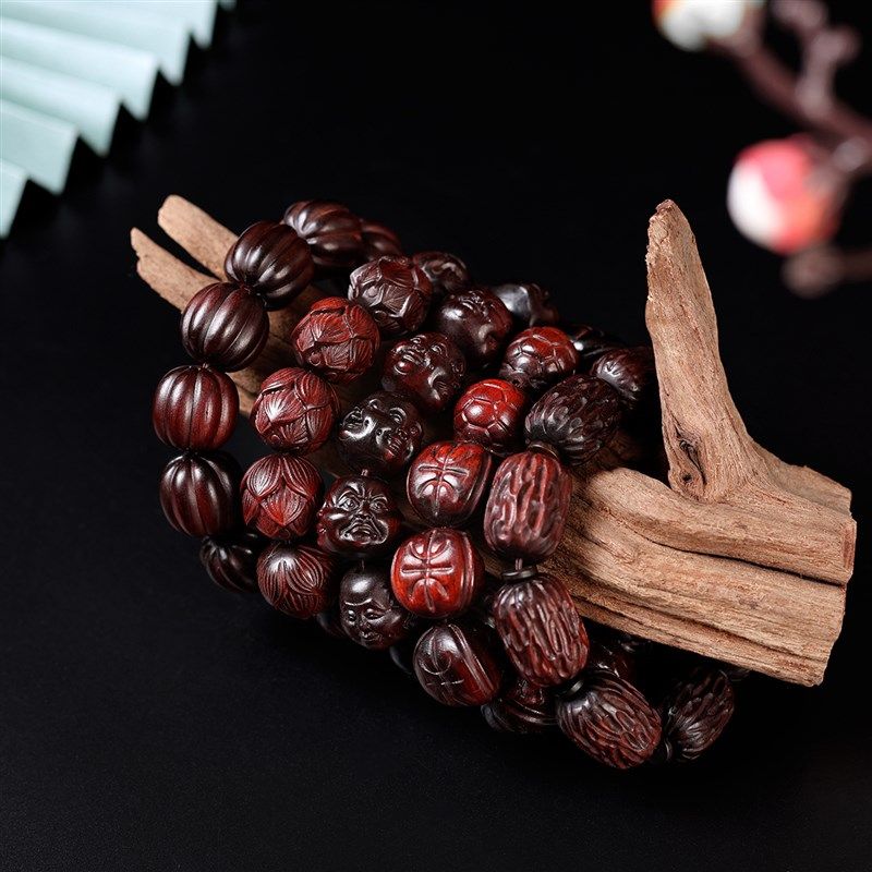 极速紫檀手串一念之间创意雕刻手串白F菜佛魔手链盘玩件把玩念珠,饰品/流行首饰/时尚饰品新,紫檀,淘宝优惠券,粉丝福利购,淘宝优惠卷