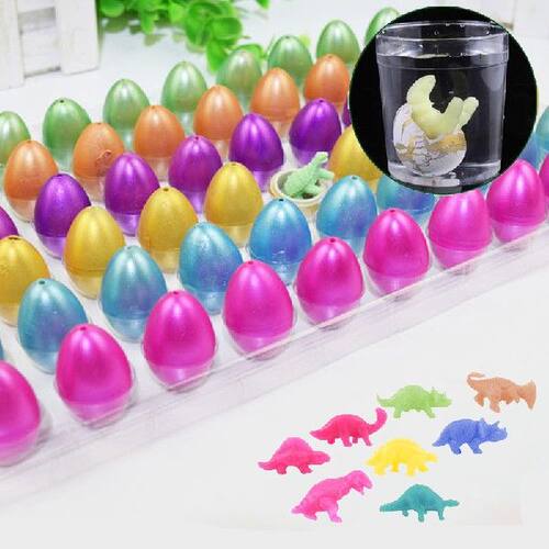 新品12 60pcs/set Dinosaur Egg Magic Hatching TQyrannosaurus
