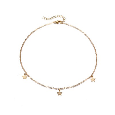 极速Personality simple three star peFndant necklace clavicle