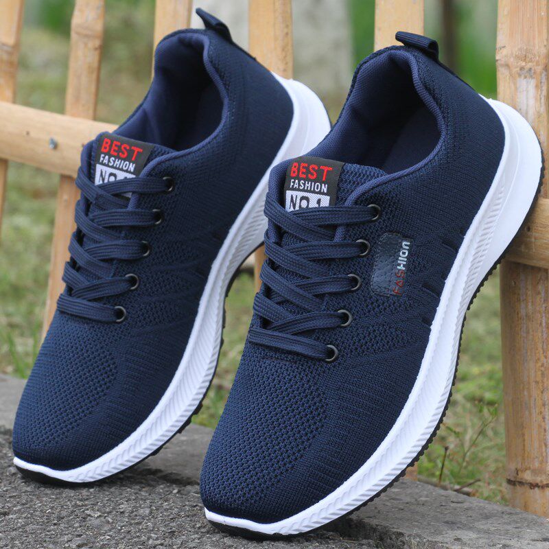 新品春秋季网面透气男鞋休闲鞋软底E轻便防臭运动鞋男款网鞋跑步
