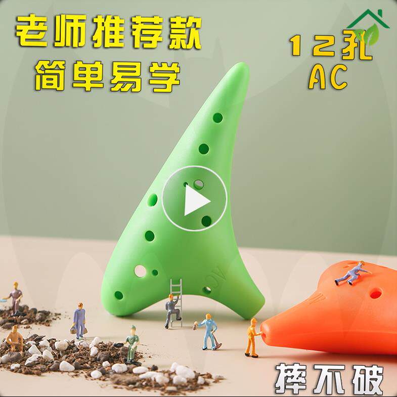 极速新品陶笛乐器12孔树脂塑胶中音ac调初学入R演奏乐器专业埙乐