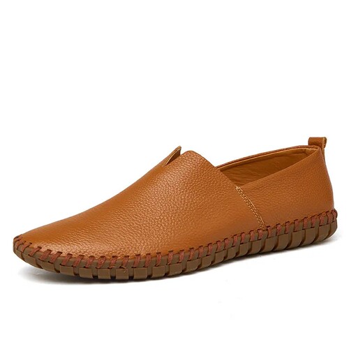 极速Larged Size 48 49 Genuine Leather Flat Shoes Men White S