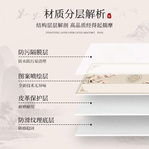新品2025德国圆l桌垫防水防油免洗防烫轻奢pu皮革餐桌保护垫茶几