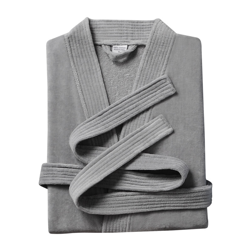 新品纯棉浴袍吸水速干o毛巾料情侣男女四季通用浴巾式浴衣长款秋