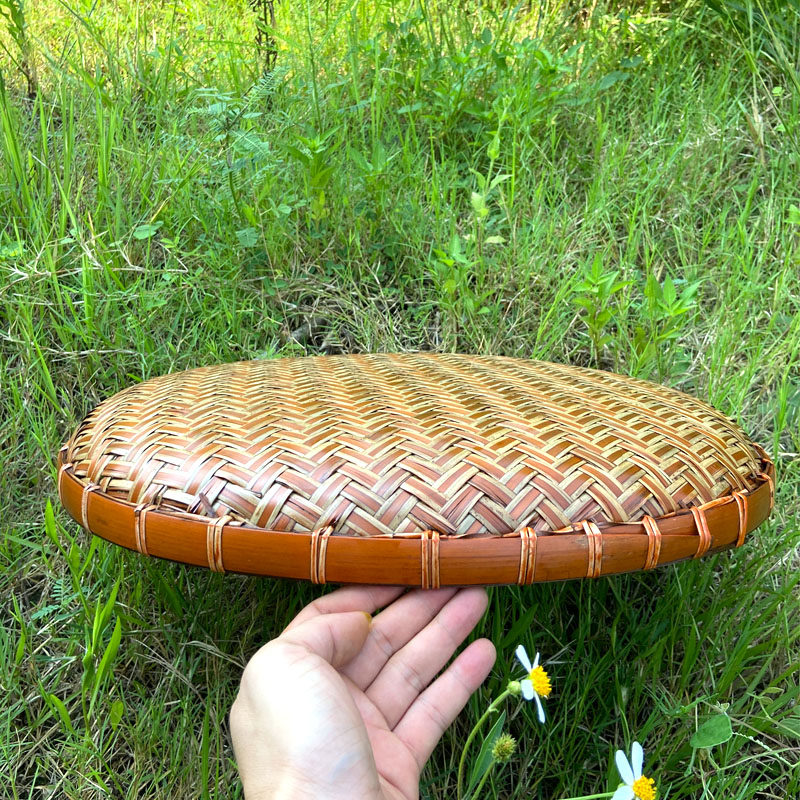 极速纯手工收纳筐家用茶叶筲簸箕竹编圆形茶点盘干U果盘晾晒竹筛,特色手工艺,竹编/竹雕,淘宝优惠券,粉丝福利购,淘宝优惠卷