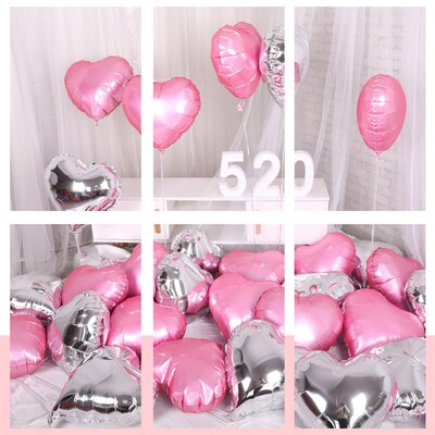 极速10pccs Foil Heart Inflatable Balloon Helium Balloons