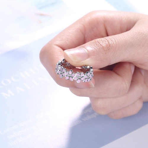 极速Luxury Ring For Women Vixntage Flower Opening Finger Jew