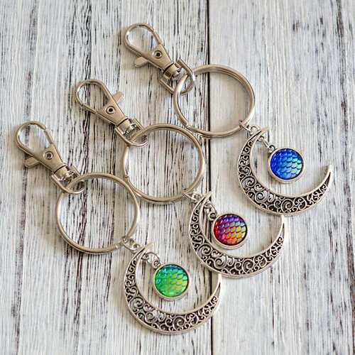 新品Jewelry Bolho Moon Mermd Fish Scale Gypsy Keychn