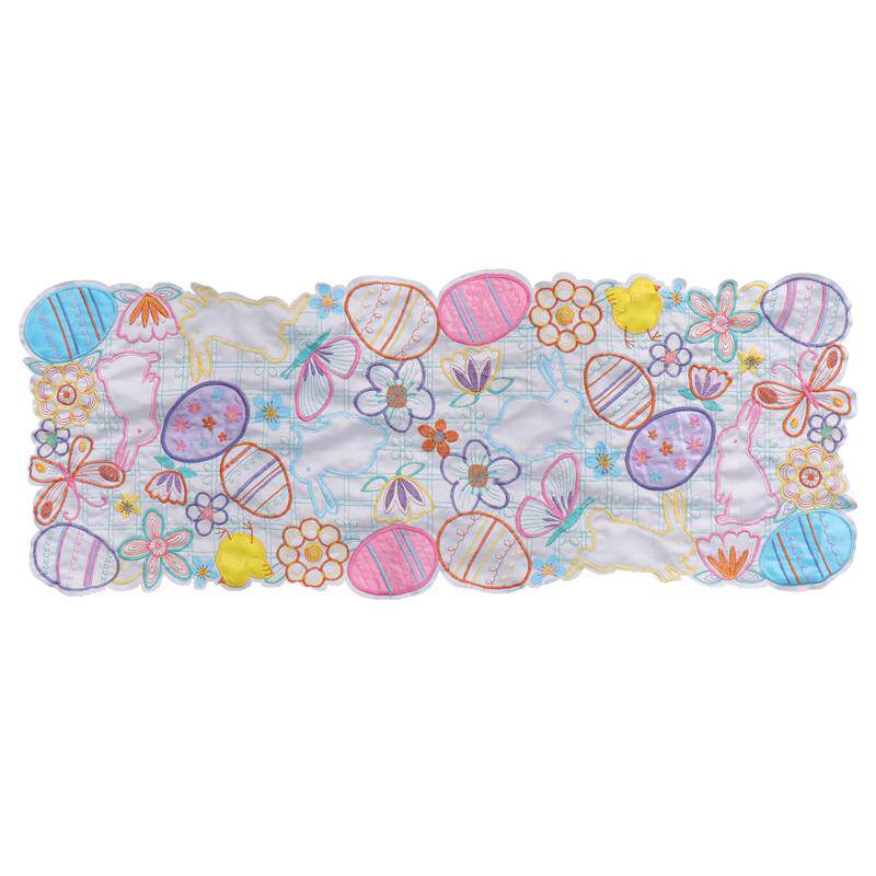 极速1Pc Easter Table Mat vParty Placemats Rabbit Table Mat
