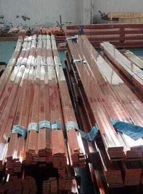极速新品扁红铜加铜条6切实心4条紫铜排80mmM红铜t2定U做方块零3