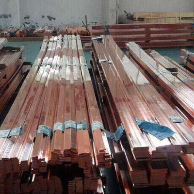 极速新品扁红铜加铜条6切实心4条紫铜排80mmM红铜t2定U做方块零3