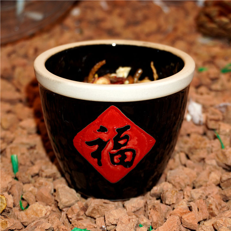 极速仓鼠金丝熊食碗 食盆陶瓷 D防翻 仓鼠用品喂食器 福缸