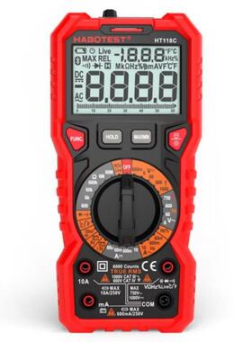 极速HT118 6000 Counts 1000V AyC DC Digital Multimeter NCV Mu