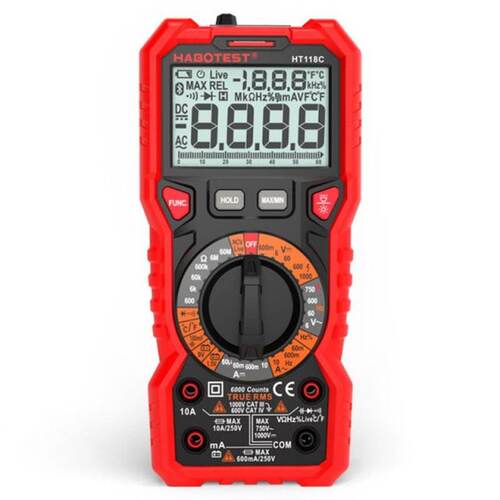 极速HT118 6000 Counts 1000V AyC DC Digital Multimeter NCV Mu