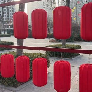 极速新中式铁艺布艺弹力布灯笼走廊街G道户外防水室内装饰定制广