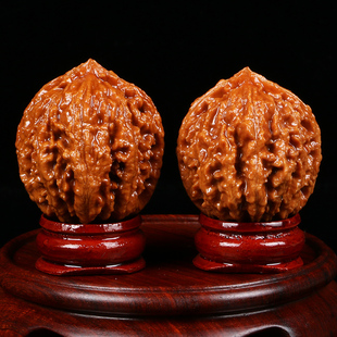 极速秦岭野生文玩灯n笼小核桃手把玩件肉纹麻核桃灯笼满天星小宫